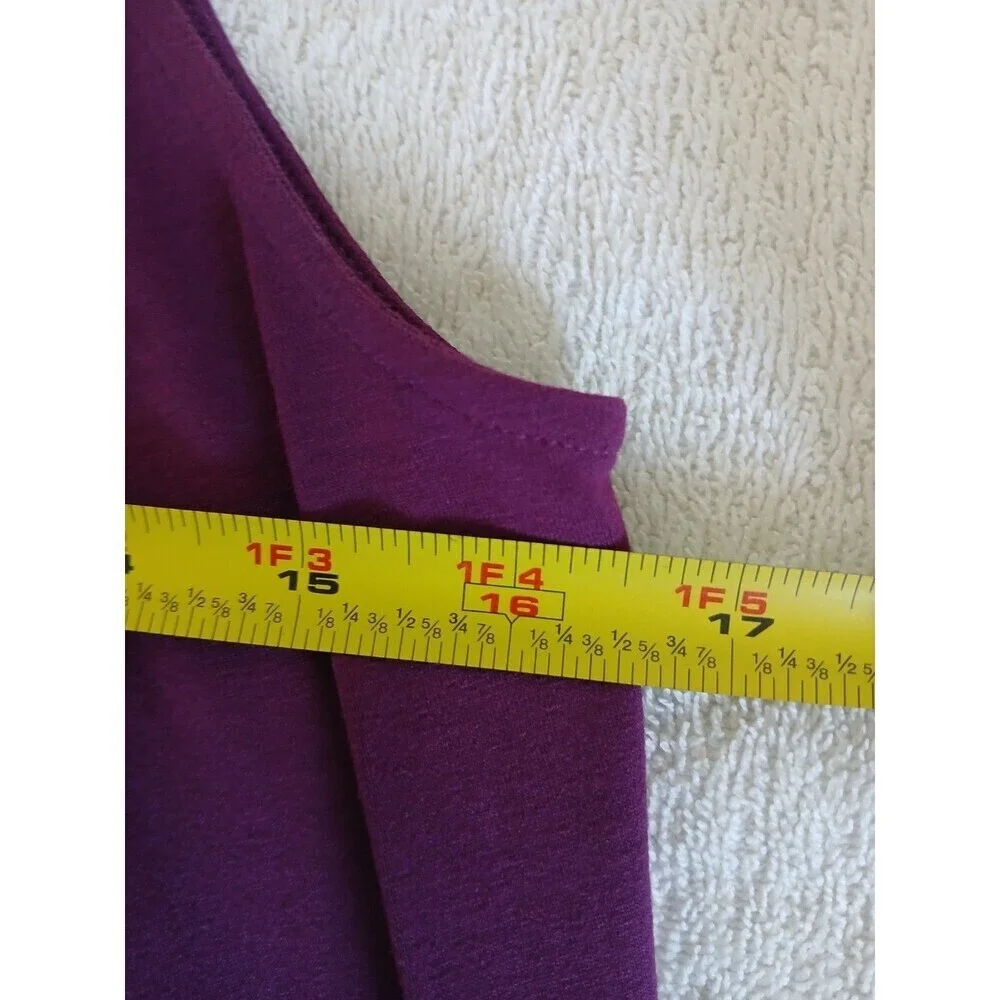 Amass‎ Womens Tank Top Purple Size 2 Sequin Accents Sleeveless Casual Summer